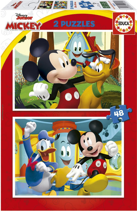 Educa - puzzle - 2 x 48 pièces - Mickey et ses amis Disney