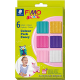 FIMO KIDS MONTING CLAY ENTER COULEURS, 6DLG.