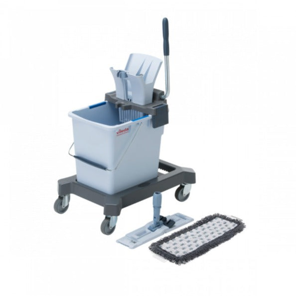 Kit de démarrage Vileda ultraspeed pro (25 litres) avec assiette et serpillière