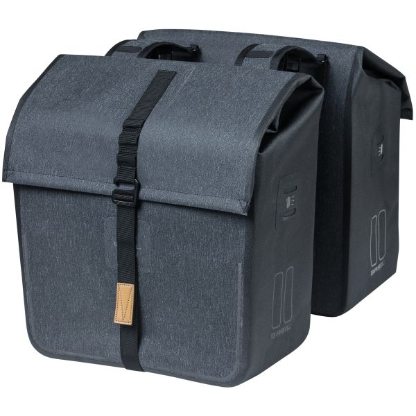 Basil Urban Dry Double Bicycle Bag - Gris, 50L