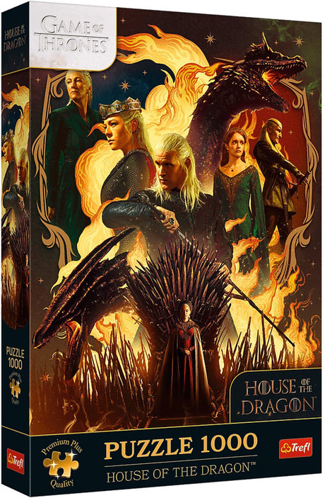 Puzzle Trefl Maison du dragon - Jeu des trônes 1000 pièces.