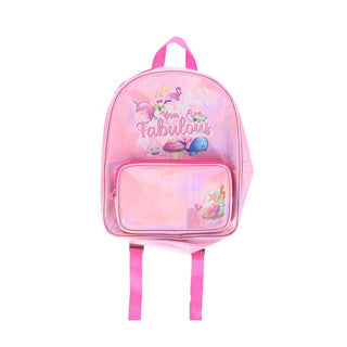 Sac à dos rose brillant fabuleux | 2 pièces