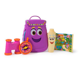 Dora l'exploratrice Dora - mon sac à dos d'aventure, avec des accessoires d'exploratrice, une carte enroulable, des jumelles jouets et une boussole