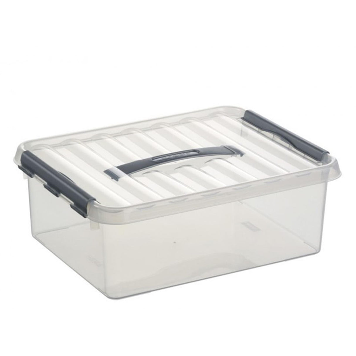 Sunware q-line boîte de rangement grande transparente 12 litres 30x40x14cm format fond a4