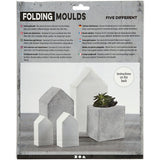 Creativ company moules, maisons et triangles, h : 6-14,5 cm, épaisseur 0,5 mm, transparent, 5 pièces 1 boîte