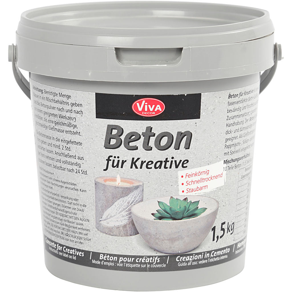 Viva decor hobby béton, gris, 1500 gr 1 boîte