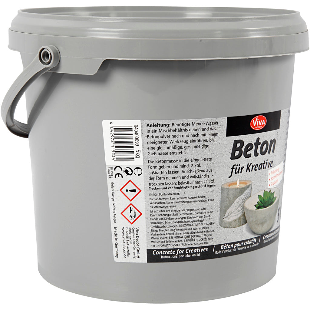 Viva decor hobby béton, gris, 5000 gr 1 boîte