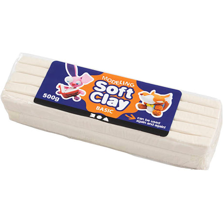 Société Creativ https: www.ccobby.nl pâte à modeler-taille-13x6x4-cm-blanc-500-gr-1-doos