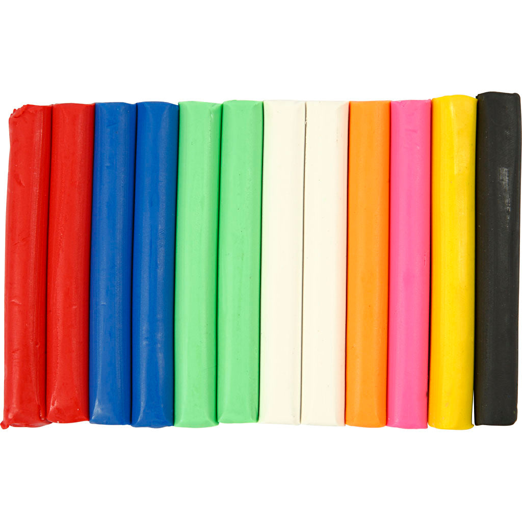 Creativ company ensemble d'argile molle de différentes couleurs, 200gr.