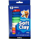 Creativ company ensemble d'argile molle de différentes couleurs, 200gr.