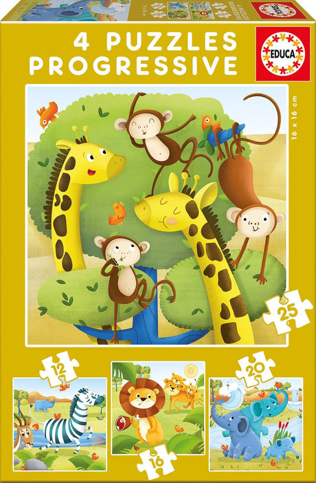 Puzzle Educa - 4 puzzles progressifs