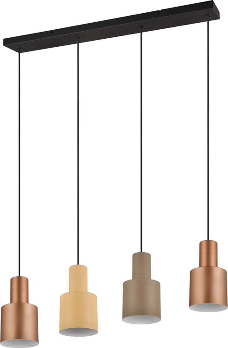 Trio agudo - lampe suspendue - multicolore - excl. 4x e27 4w - montage au plafond - réglable en hauteur