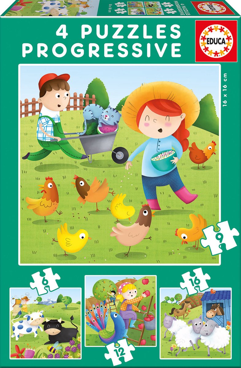Puzzle Educa - 4 puzzles progressifs