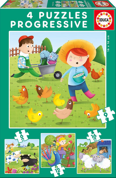 Puzzle Educa - 4 puzzles progressifs