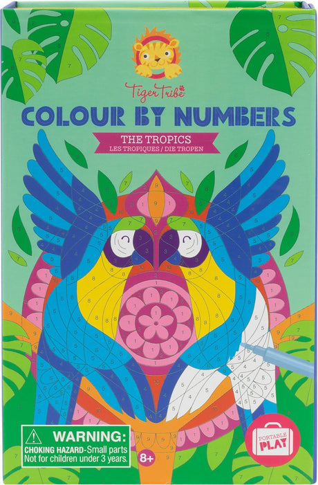 Sélectionnez une couleur par numéro - les tropiques