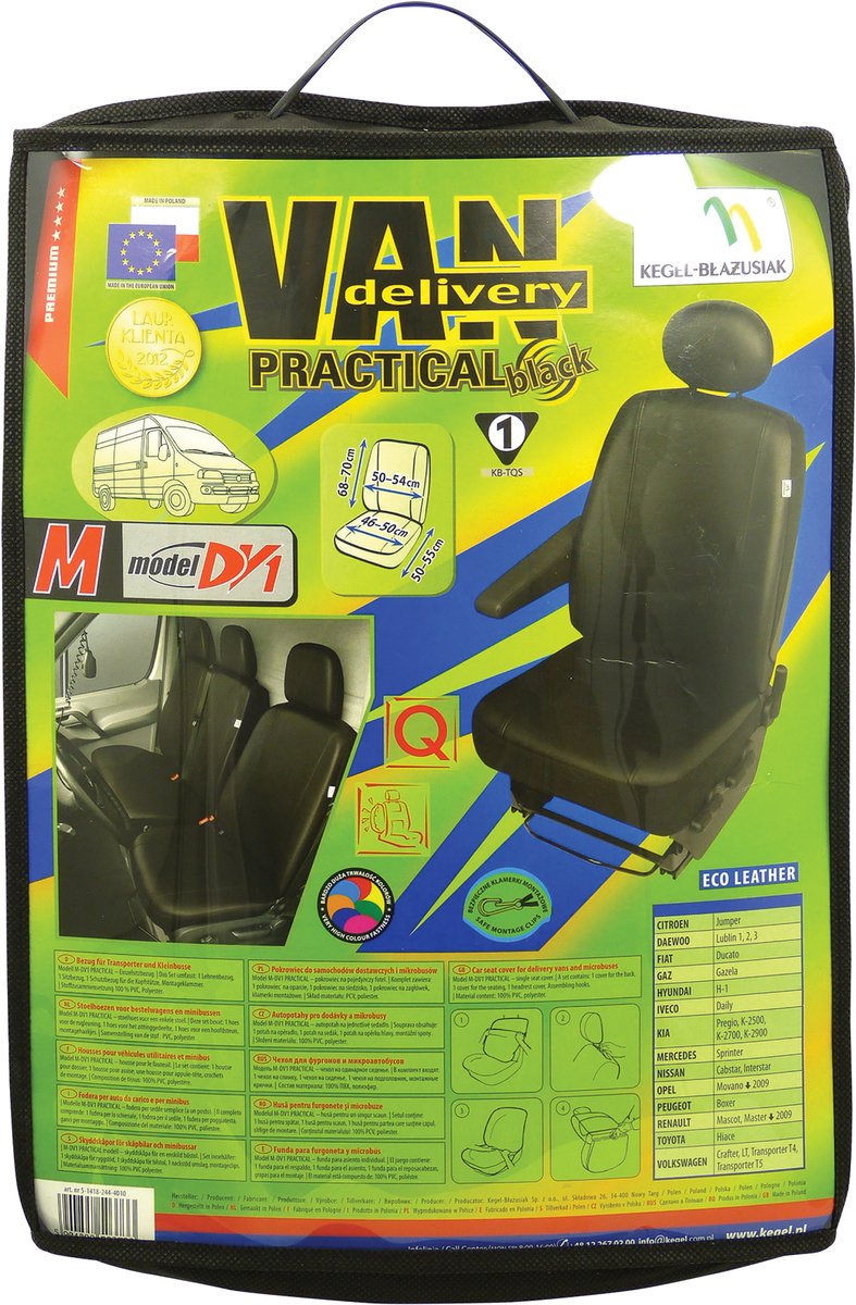 Housse de siège conique Autostyling Seehase pratique - housse de siège auto - protection de siège auto - universelle - pour siège 1 personne