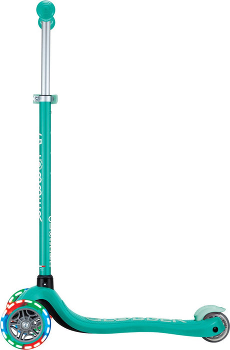 Trottinette 3 roues Globber - primo plus lumières vert - vert - roues lumineuses - hauteur réglable - de 3 à 9 ans