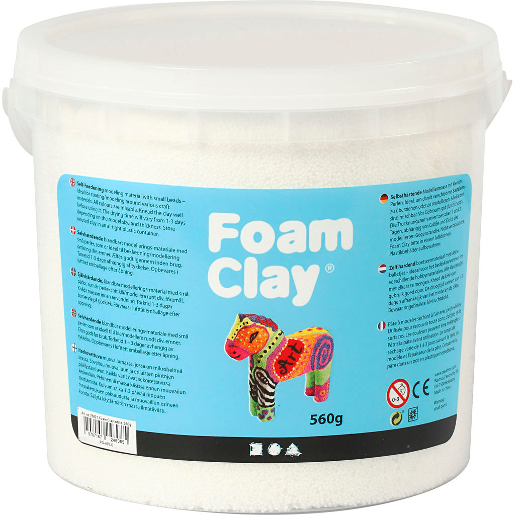 Argile en mousse - blanc, 560gr.