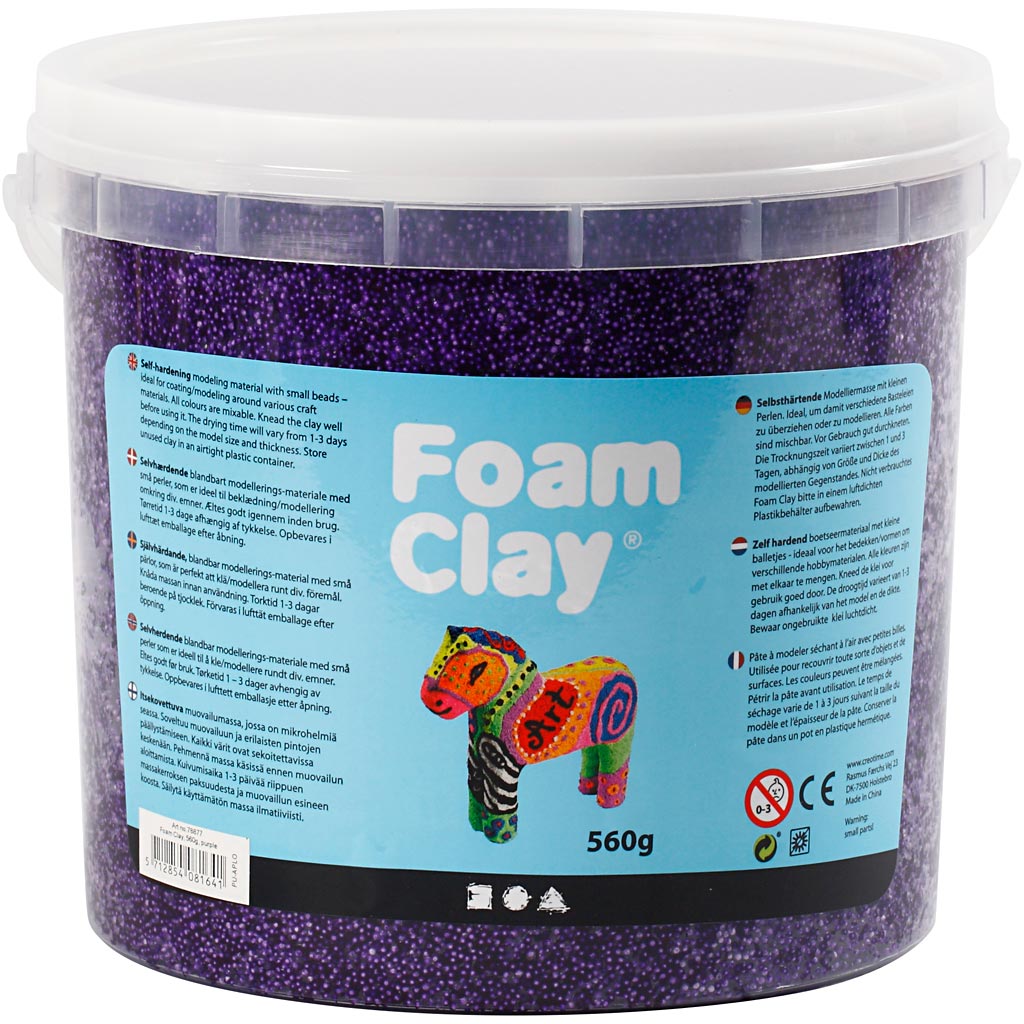 Clay en mousse - violet, 560gr.