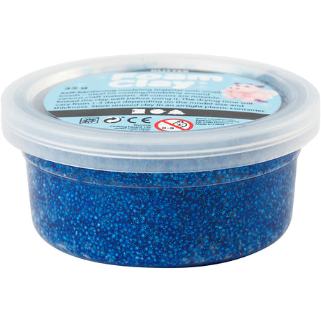 Argile Foam ®, pailletée, bleue, 35 gr 1 boîte
