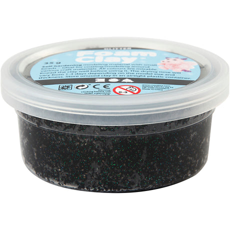 Foam Clay ®, paillettes noires, 35 gr 1 boîte