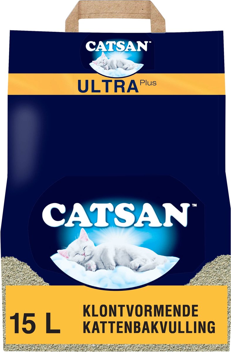 Litière pour chat Catsan - agglomérante ultra - sac - 15l