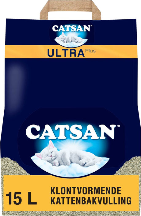 Litière pour chat Catsan - agglomérante ultra - sac - 15l