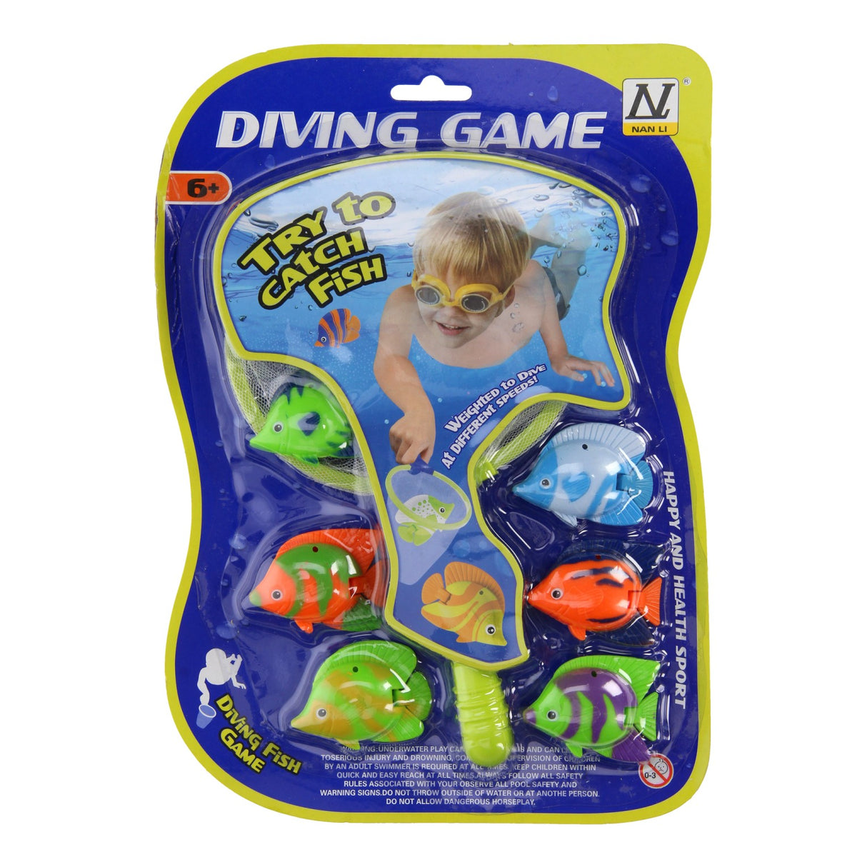 Pêche en plongée avec filet de pêche, 7 pcs.
