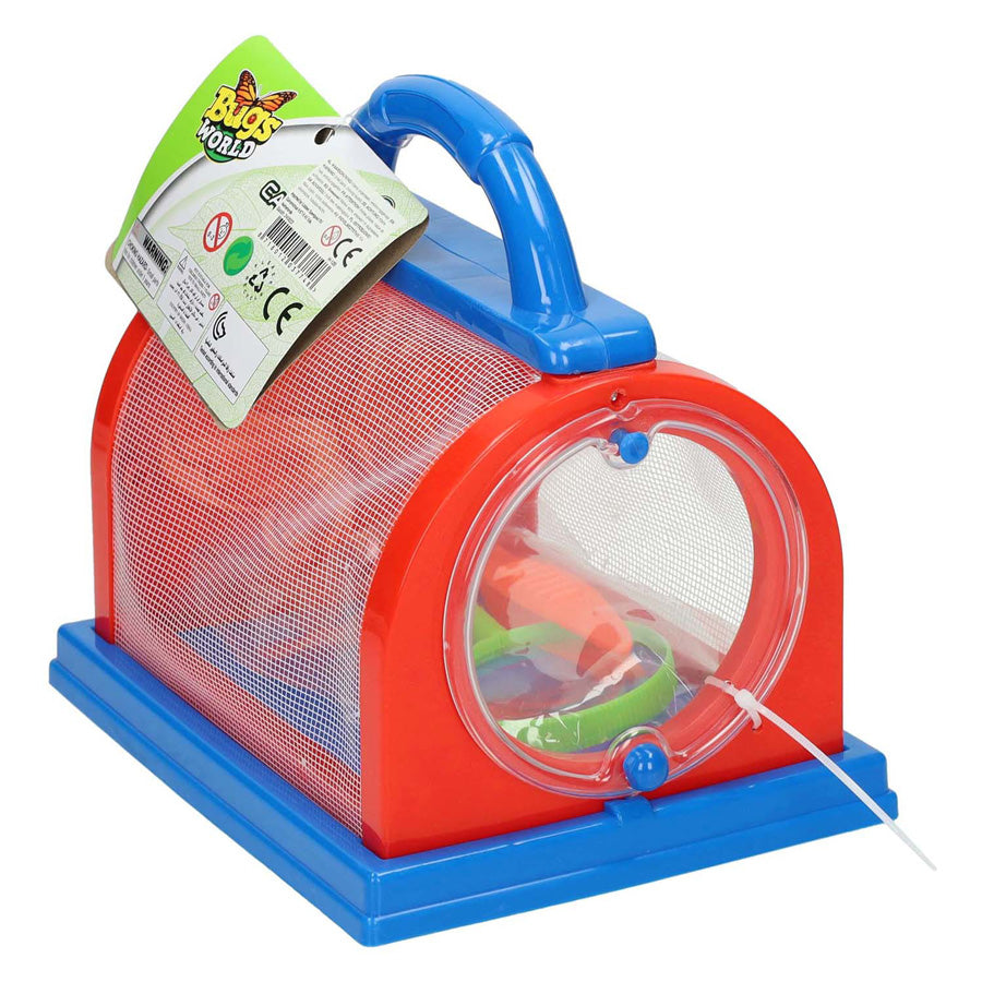 Boîte d'observation d'insectes rouge bleu, 3 pcs.