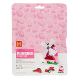 Blocs de construction 3in1 rose - moulin à vent, crabe, voiture de course, 61dlg.