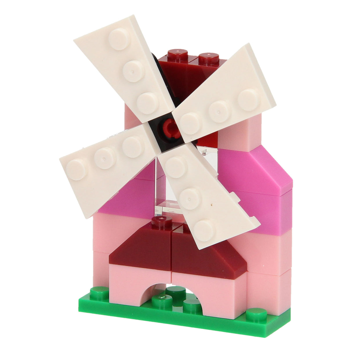 Blocs de construction 3in1 rose - moulin à vent, crabe, voiture de course, 61dlg.