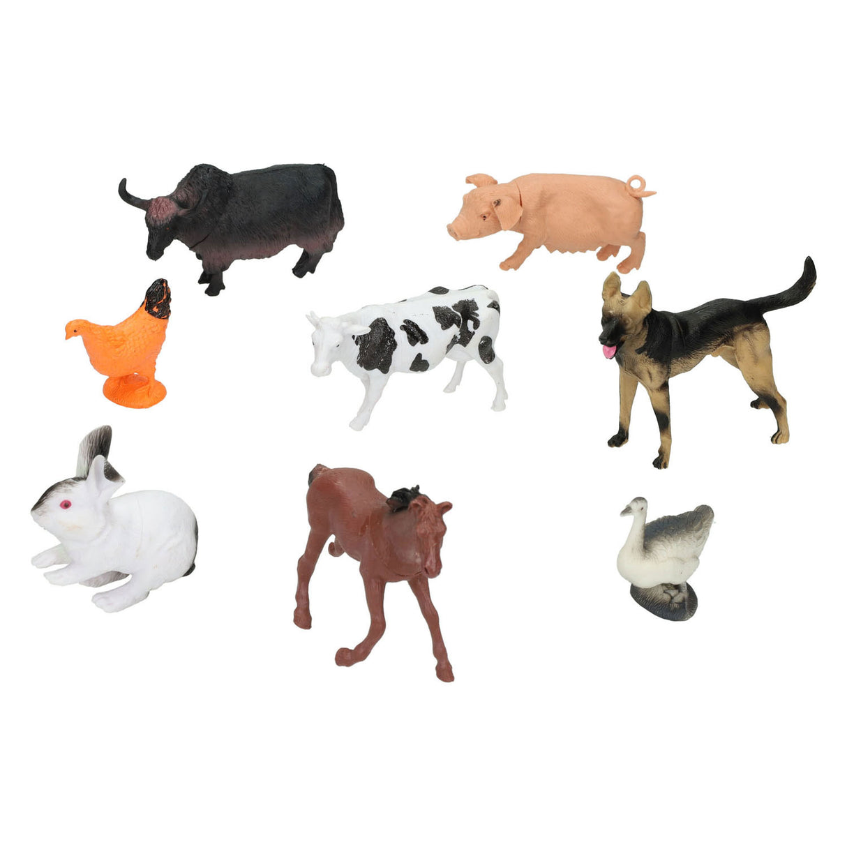 Jouets Lobbes, par exemple animaux de la ferme, 10 pcs.