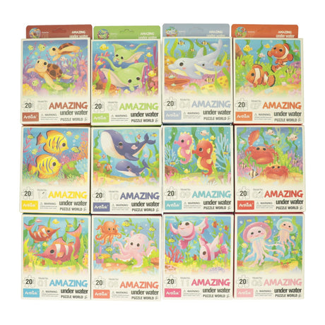Mini puzzle monde sous-marin, 20 pcs.