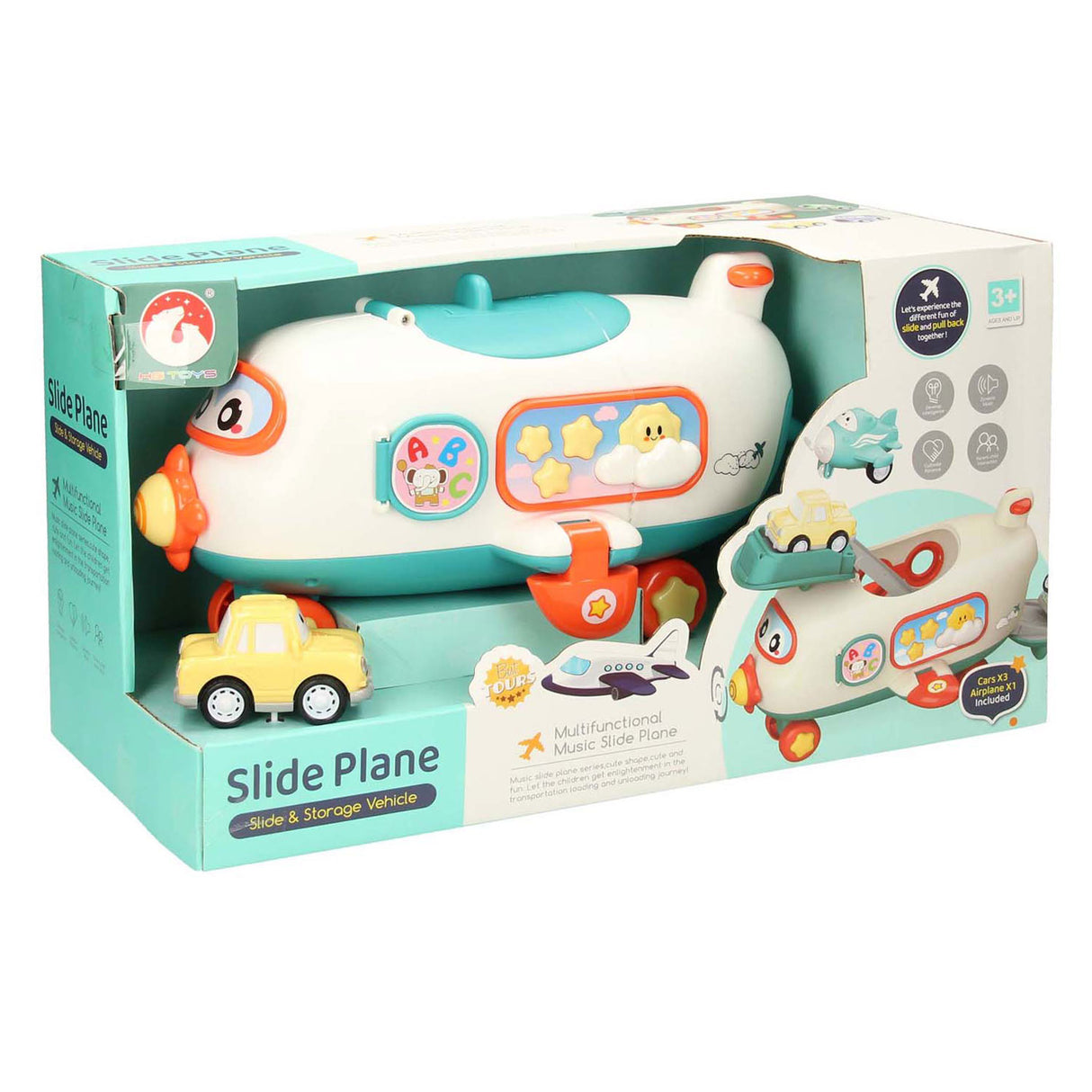 Lobbes Toys BV Set de jeu Avion de passagers avec véhicules