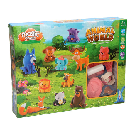 Ensemble d'argile du monde animal - 6 pots en argile