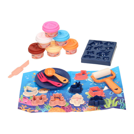 Set en argile monde sous-marin - 6 pots en argile