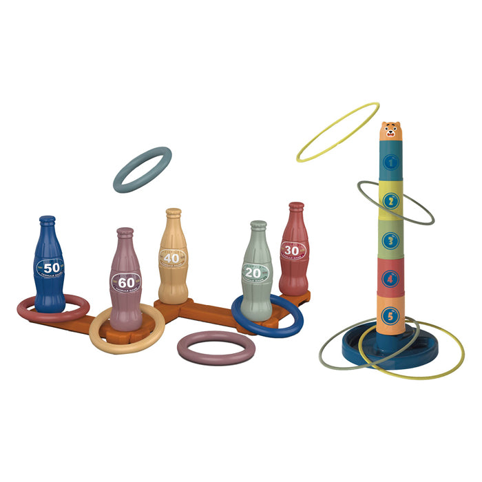 Ring Throwing and Stacking Tower 2in1