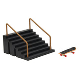 Skateboard à doigts avec escaliers cascadeurs