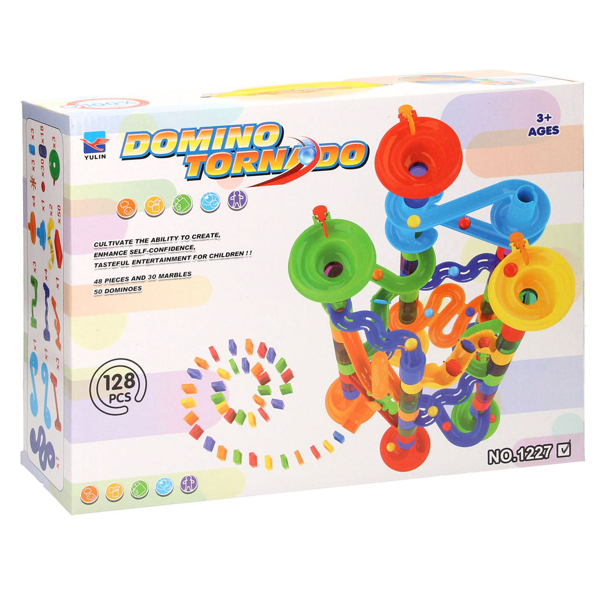 Piste de billes Domino tornado 128 pcs.