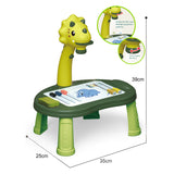 Table de projection de dessin dinosaure, 34 pcs.