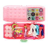 Jouets Lobbes, par exemple ensemble de tressage de bracelets Lobbes rose - jouets créatifs pour enfants.