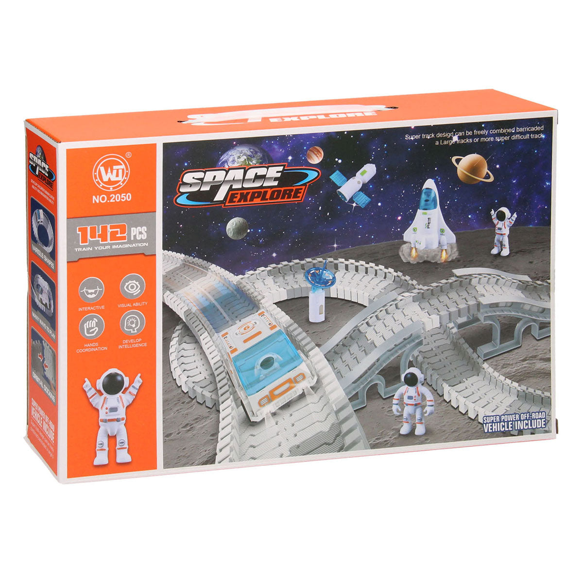 Ensemble de piste de course routière space explorer, 142 pièces.
