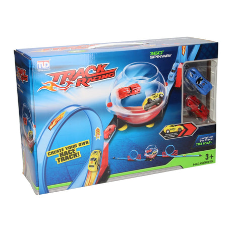 Jeu de pistes de course automobile, bocal à poissons en boucle