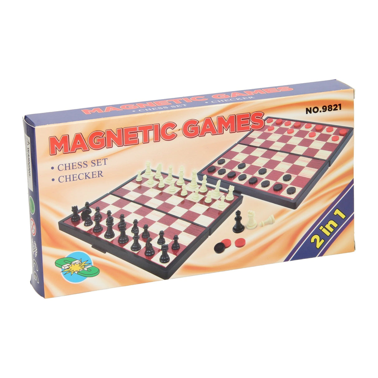 Jeu d'échecs et de dames magnétique