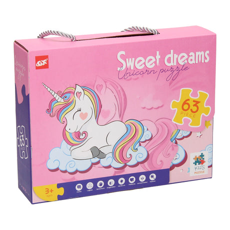 Lobbes jouets par exemple Lobbes puzzle licorne carton 63 pièces puzzle fantaisie enfants.