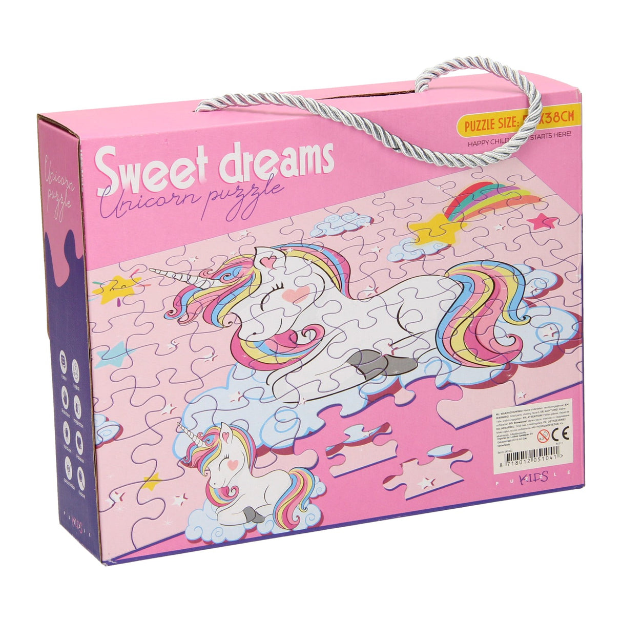 Puzzle licorne de beaux rêves, 63 pièces