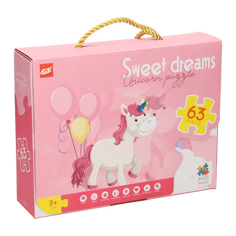 Lobbes jouets par exemple Lobbes puzzle licorne carton 63 pièces puzzle fantaisie enfants.