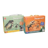 Puzzle monde dinosaure, 63 pièces.