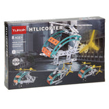Hélicoptère en kit de construction métallique, 106 pièces.