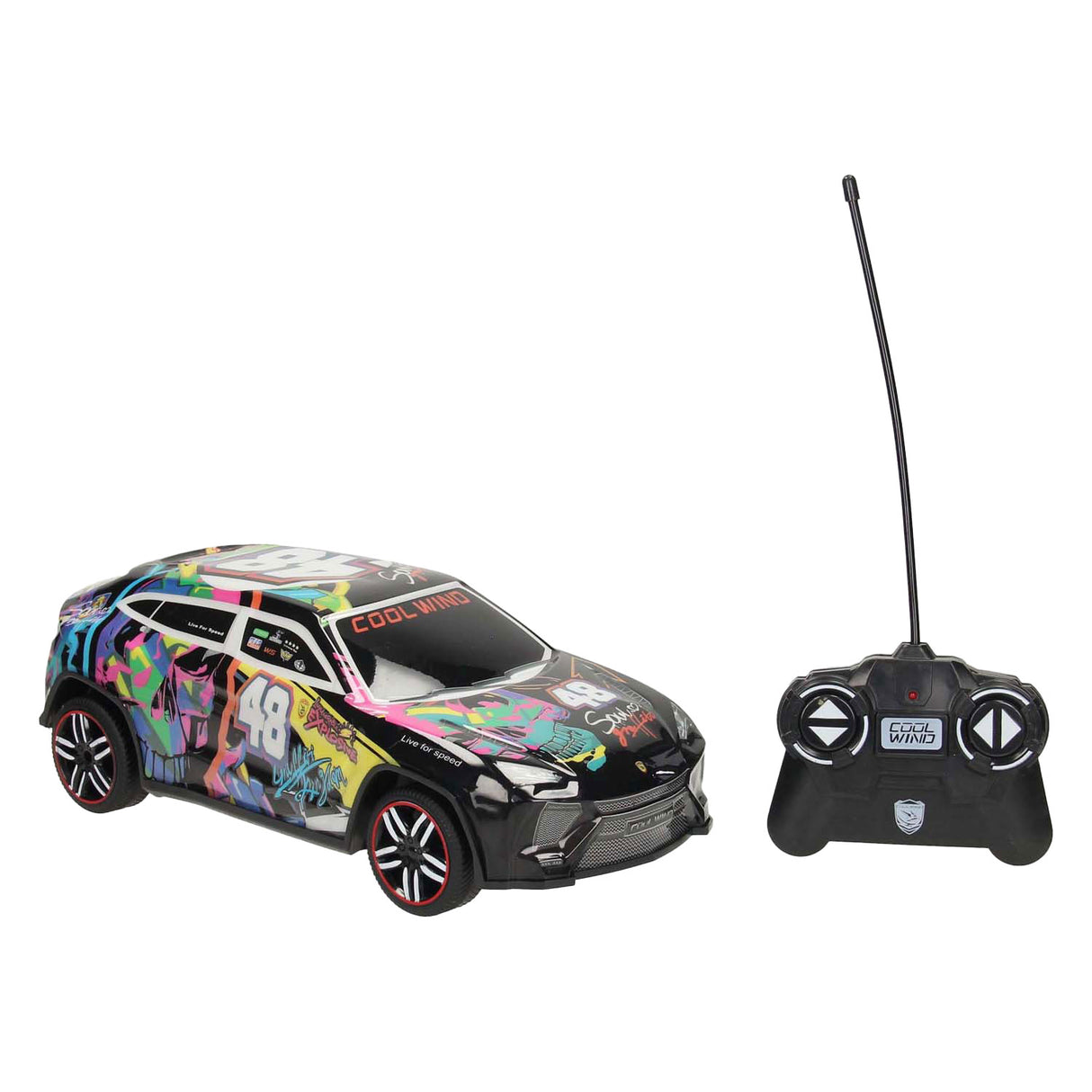 Rc rc bestuurbare racewagen softbody graffity